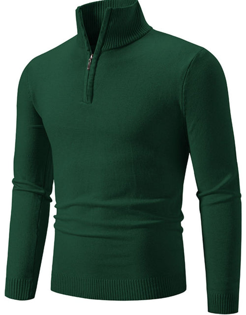 Load image into Gallery viewer, Men's Plus Size Quarter Zip Long Sleeve Knit Top
