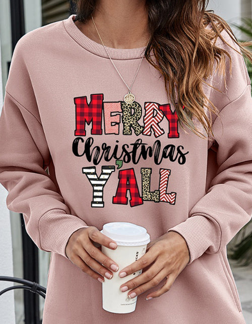 Load image into Gallery viewer, MERRY CHRISTMAS Y'ALL Graphic Sweatshirt

