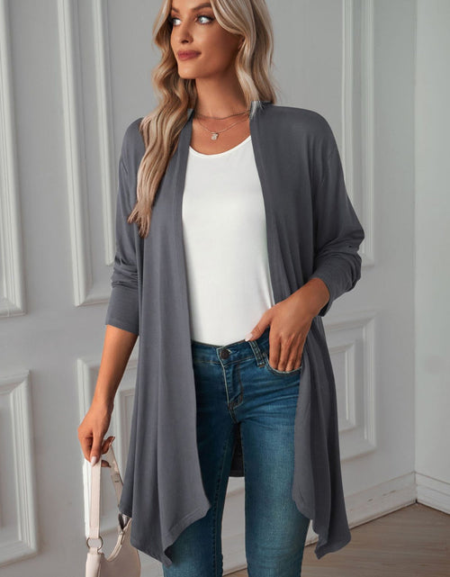 Load image into Gallery viewer, Open Front Long Sleeve Cardigan
