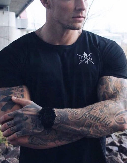 Load image into Gallery viewer, Men's Plus Size Graphic Round Neck Short Sleeve T-Shirt
