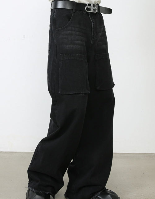 Load image into Gallery viewer, Men's Wide Leg Jeans with Pockets
