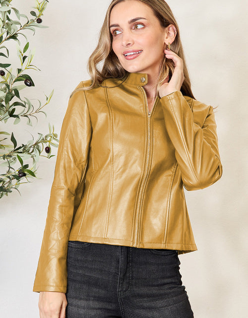 Load image into Gallery viewer, Mock Neck Zip Up Jacket

