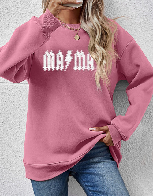 Load image into Gallery viewer, Letter Graphic Dropped Shoulder Sweatshirt
