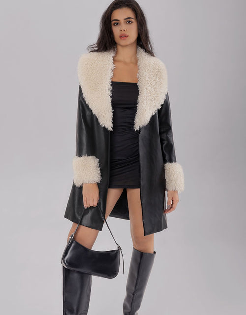 Load image into Gallery viewer, Fuzzy Long Sleeve Longline Coat
