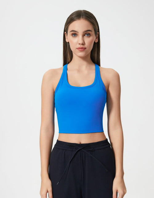 Load image into Gallery viewer, Millennia Scoop Neck Active Tank with Detachable Chest Pads
