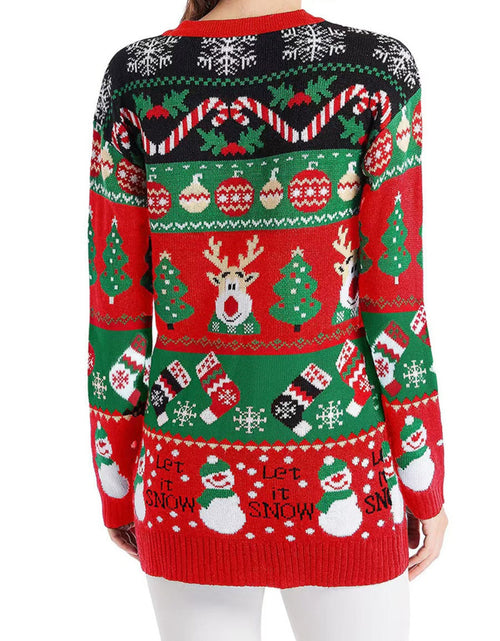 Load image into Gallery viewer, Reindeer Button Up Long Sleeve Cardigan

