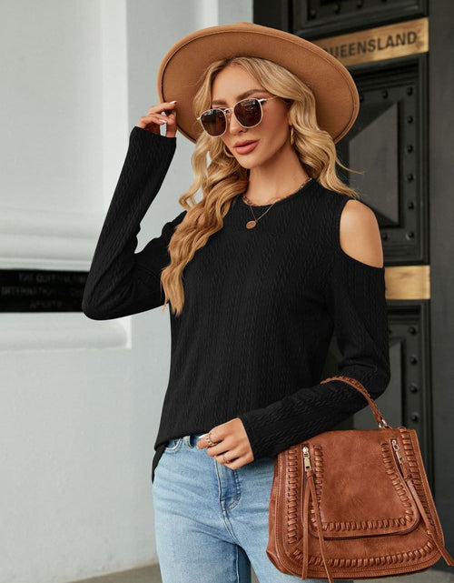 Load image into Gallery viewer, Dropped Shoulder Long Sleeve Blouse
