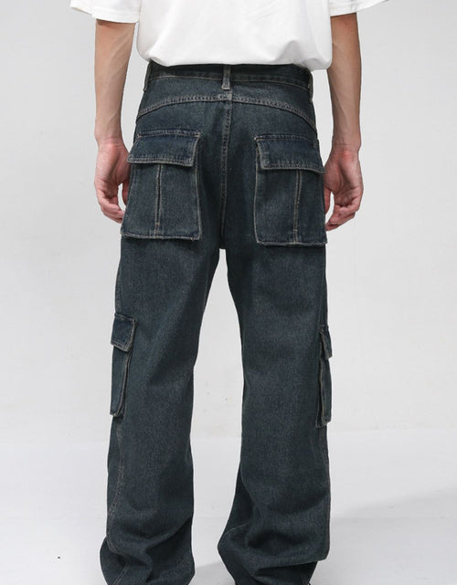 Load image into Gallery viewer, Men's Multi Pocketed Cargo Jeans
