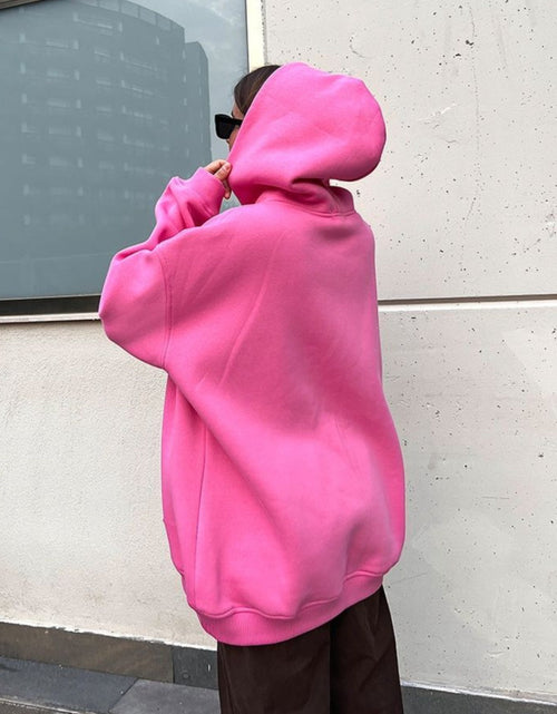 Load image into Gallery viewer, Pocketed Dropped Shoulder Long Sleeve Hoodie
