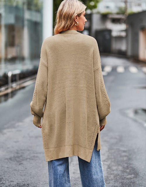 Load image into Gallery viewer, Long Sleeve Waffle-Knit Cardigan
