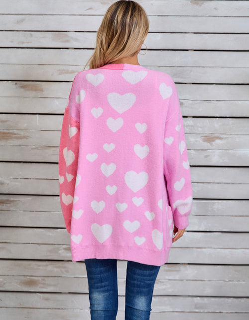 Load image into Gallery viewer, Angel Wings Heart Open Front Long Sleeve Cardigan
