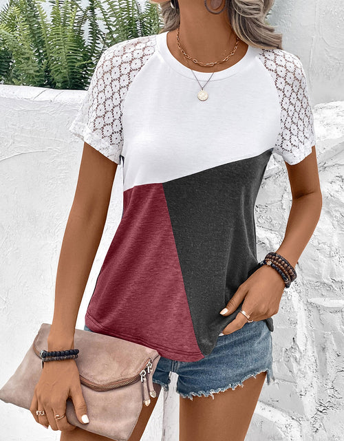 Load image into Gallery viewer, Ivy Lane Color Block Raglan Sleeve Round Neck Tee
