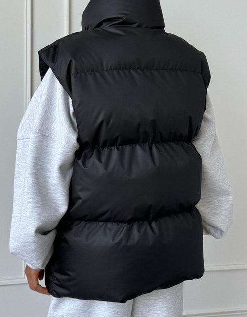 Load image into Gallery viewer, Zip Up Turtleneck Vest Coat
