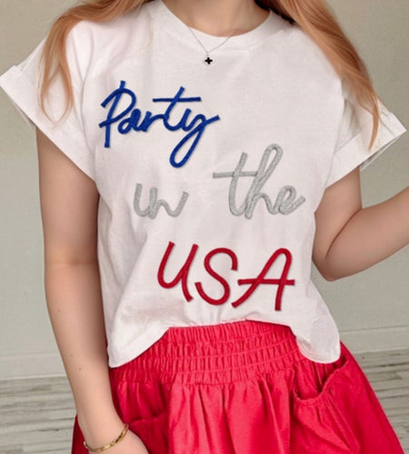 Letter Round Neck Short Sleeve T-Shirt