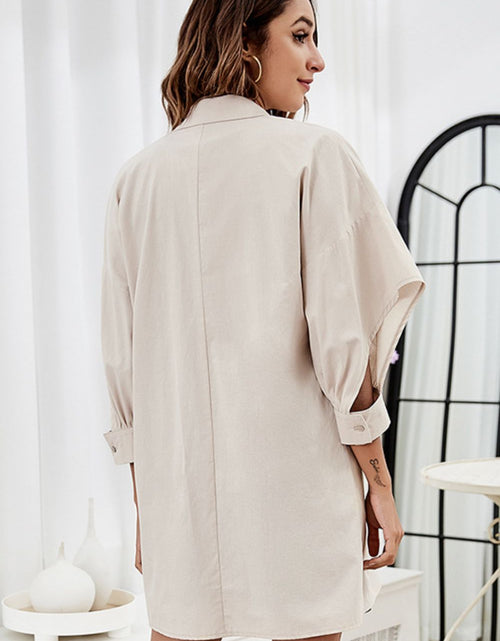 Load image into Gallery viewer, Tie Front Collared Neck Cutout Shacket
