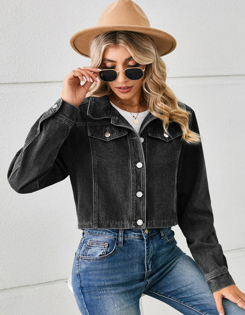 Load image into Gallery viewer, Button Up Long Sleeve Denim Jacket

