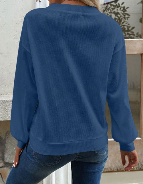 Load image into Gallery viewer, V-Neck Dropped Shoulder Blouse
