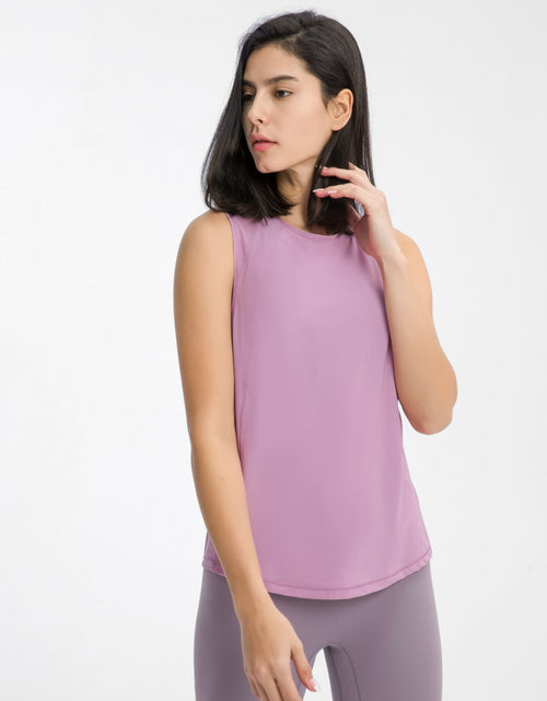 Load image into Gallery viewer, Millennia Cutout Back Round Neck Active Tank

