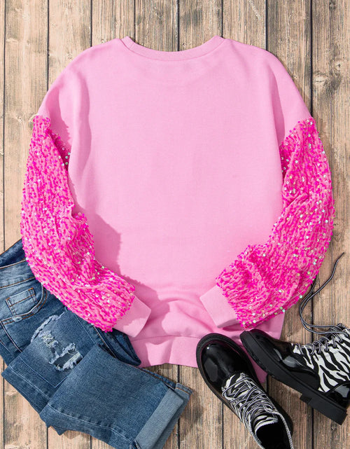 Load image into Gallery viewer, Sequin Nutcracker Dropped Shoulder Sweatshirt
