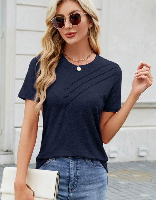 Load image into Gallery viewer, Round Neck Short Sleeve T-Shirt
