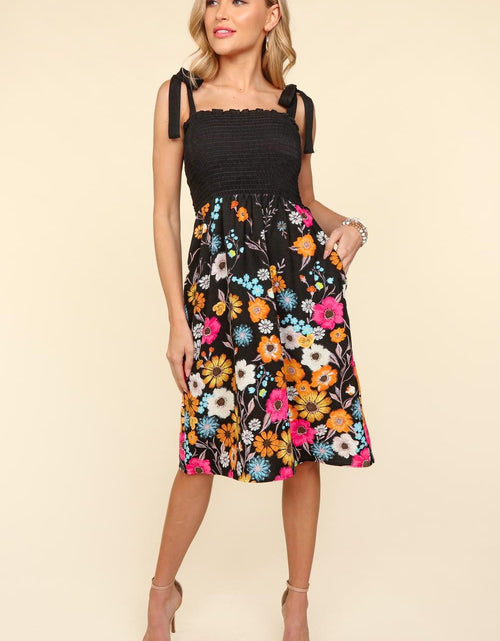 Load image into Gallery viewer, Haptics Smocked Cami Floral Dress
