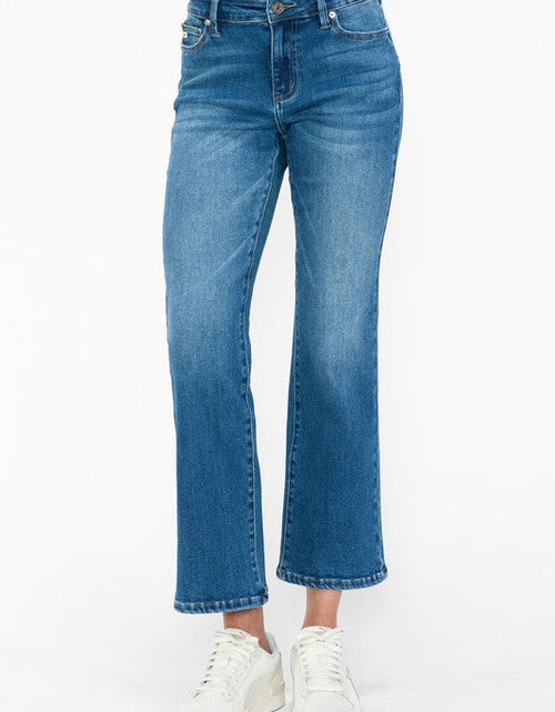 Load image into Gallery viewer, bytos Full Size Cat's Whiskers Mid Rise Ankle Jeans
