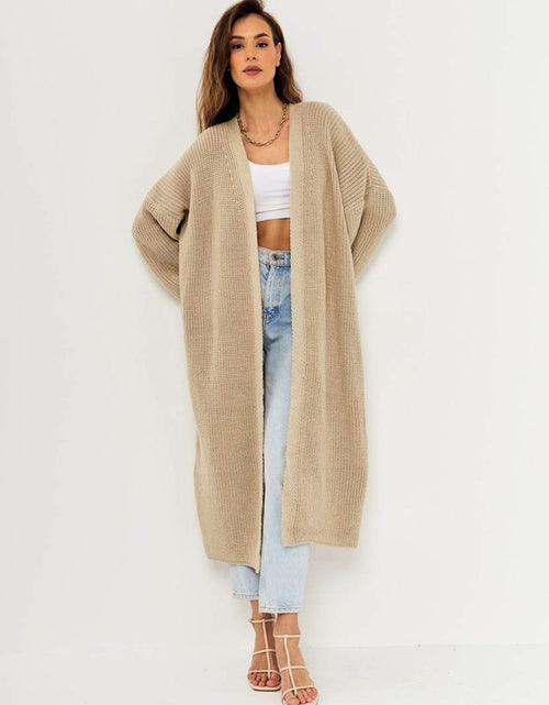 Load image into Gallery viewer, Open Front Long Sleeve Longline Cardigan
