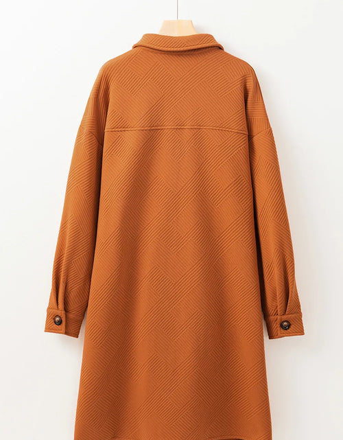 Load image into Gallery viewer, Textured Button Down Collared Neck Coat
