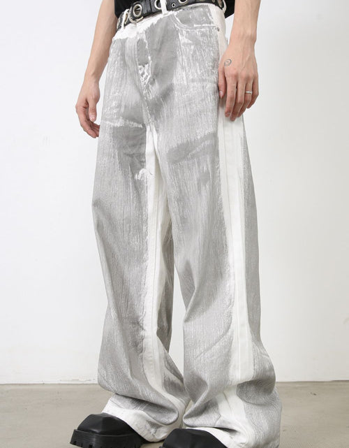 Load image into Gallery viewer, Men's Contrast Wide Leg Jeans
