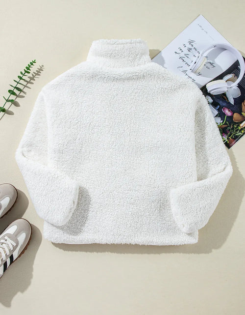 Load image into Gallery viewer, Fuzzy One Button Long Sleeve Jacket
