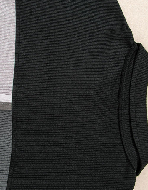 Load image into Gallery viewer, Color Block Collared Neck Long Sleeve Sweatshirt
