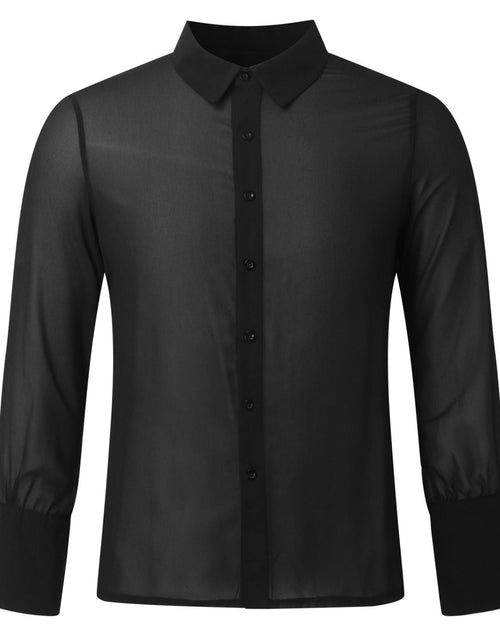 Load image into Gallery viewer, Men's Full Size Collared Neck Long Sleeve Shirt Plus Size
