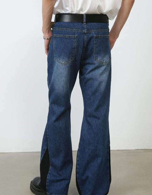 Load image into Gallery viewer, Men's Contrast Bootcut Jeans with Pockets
