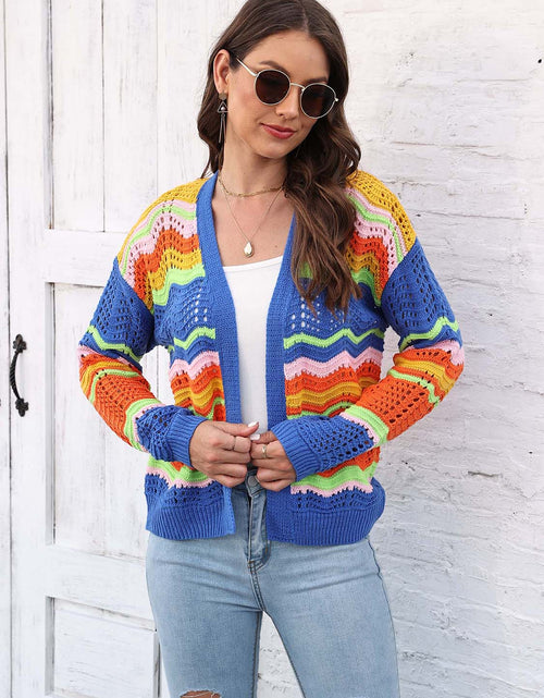 Load image into Gallery viewer, Open Front Openwork Cardigan
