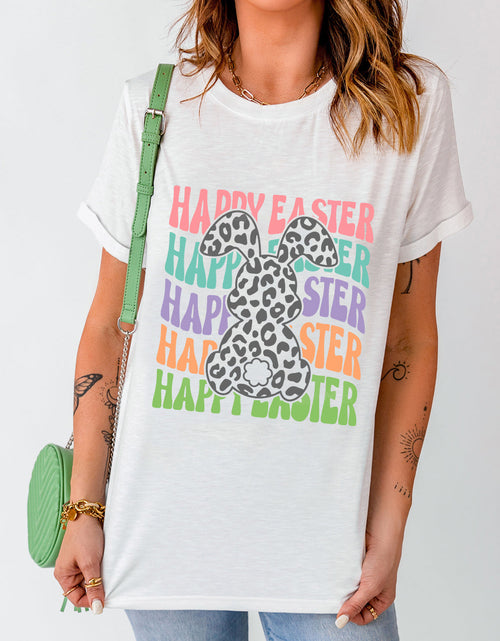 Load image into Gallery viewer, HAPPY EASTER Round Neck Short Sleeve T-Shirt
