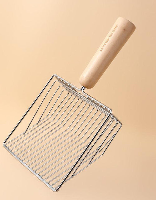 Load image into Gallery viewer, Metallic Cat Litter Scoop Set - Stylish Pet Waste Cleaning Tool With Wooden Handle by Dog Hugs Cat
