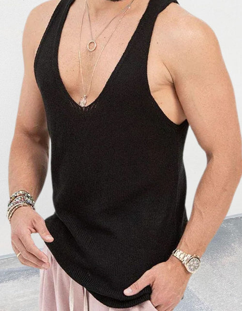 Load image into Gallery viewer, Men's Scoop Neck Knit Tank
