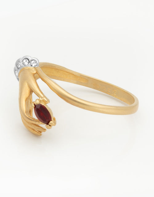 Load image into Gallery viewer, Vintage Austrian Crystals 18k Yellow Gold Matte or Polished Finish Made in USA by PVD Vintage Jewelry
