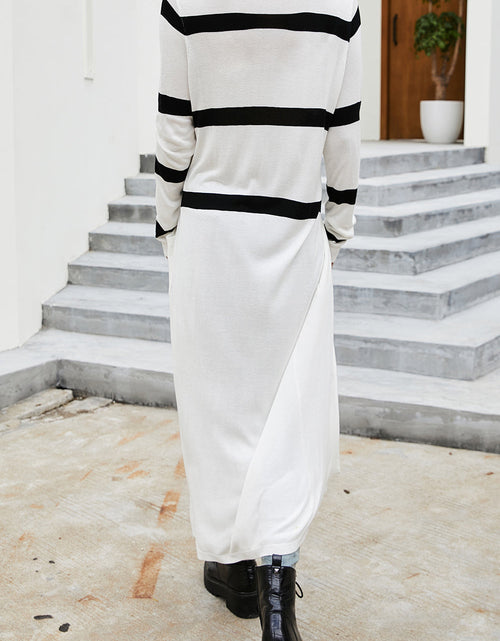 Load image into Gallery viewer, Pocketed Striped Button Up Cardigan

