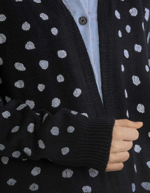 Load image into Gallery viewer, Umgee Polka Dot Open Front Drop Shoulder Cardigan
