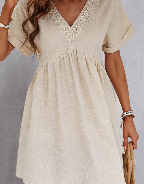 Load image into Gallery viewer, V-Neck Short Sleeve Dress
