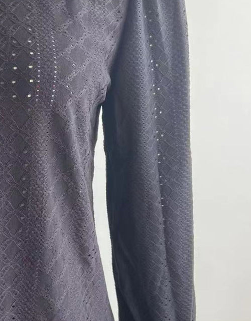 Load image into Gallery viewer, Eyelet V-Neck Flounce Sleeve Blouse

