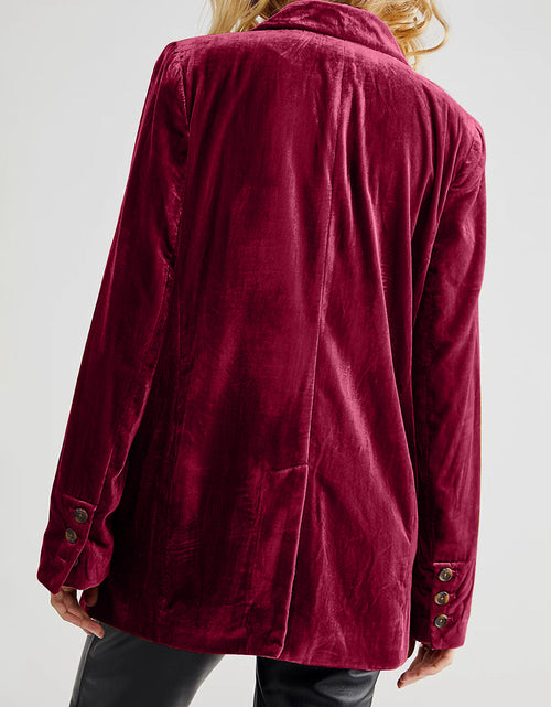 Load image into Gallery viewer, Lapel Collar Long Sleeve Blazer with Pockets
