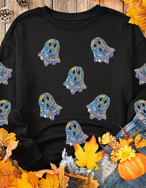 Load image into Gallery viewer, Ghost Round Neck Long Sleeve Sweatshirt
