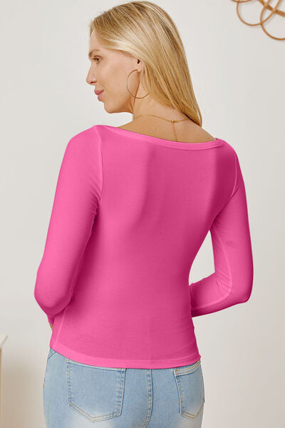 Load image into Gallery viewer, Square Neck Long Sleeve T-Shirt
