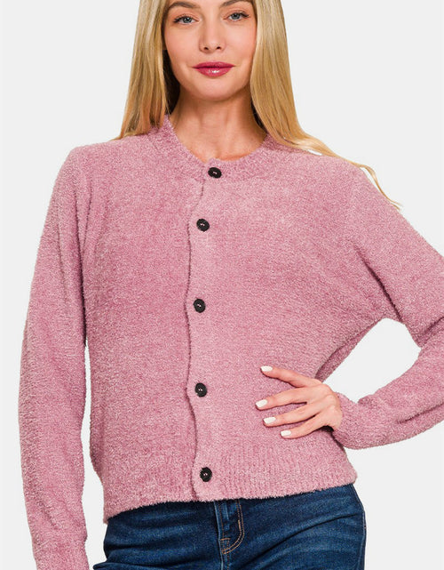 Load image into Gallery viewer, Zenana Button Down Long Sleeve Sweater Cardigan
