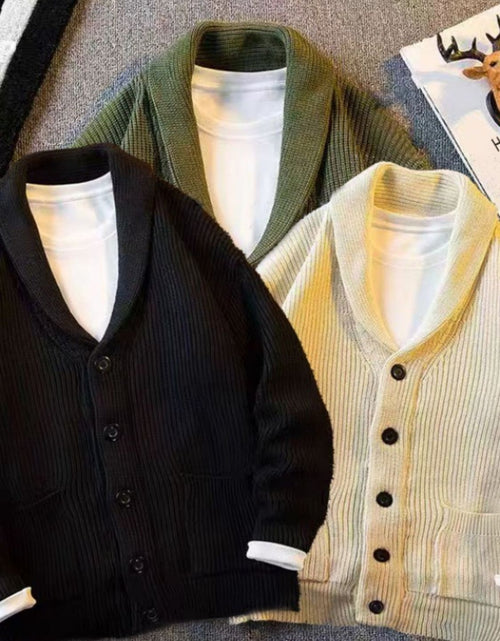Load image into Gallery viewer, Men's Plus Size Button Down Long Sleeve Cardigan
