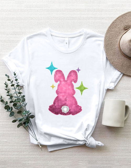 Load image into Gallery viewer, Rabbit Round Neck Short Sleeve T-Shirt
