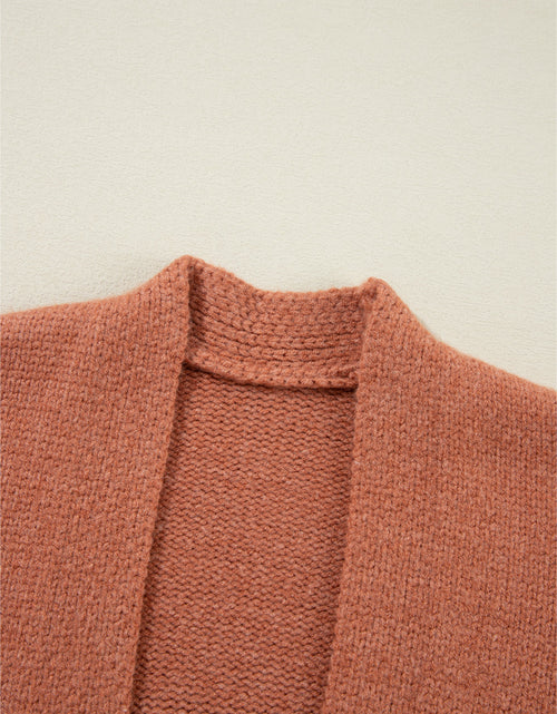 Load image into Gallery viewer, Slit Open Front Dropped Shoulder Cardigan
