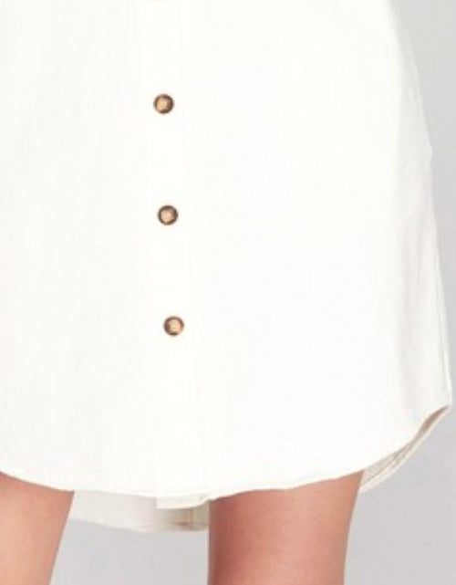 Load image into Gallery viewer, She + Sky Full Size Folded Cuff Button Down Washed Twill Shirt Dress Plus Size
